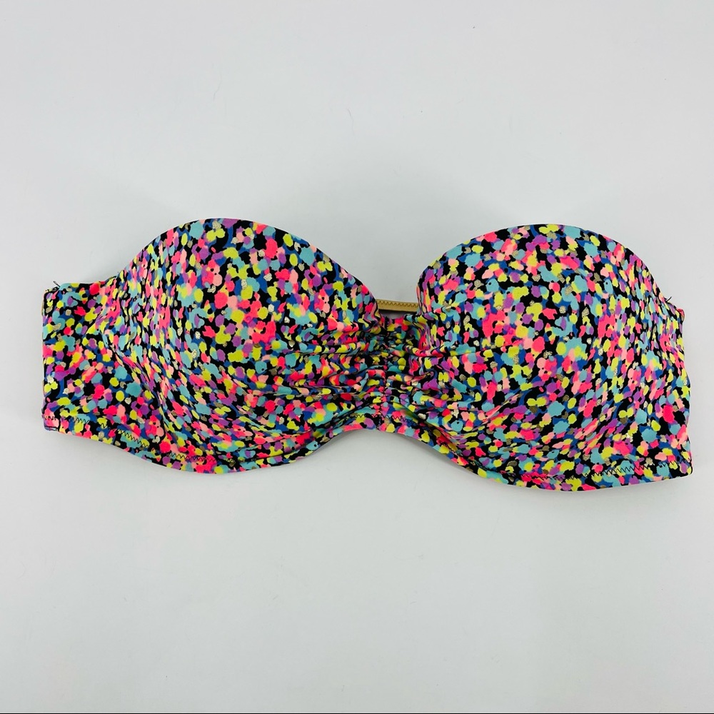 Victoria Secret Neon Color Strapless Swim Top Size 36C